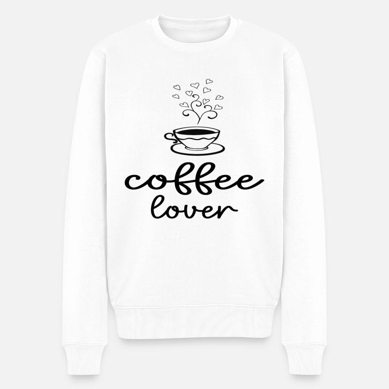 Amateur de café - Pull Premium bio Homme - blanc