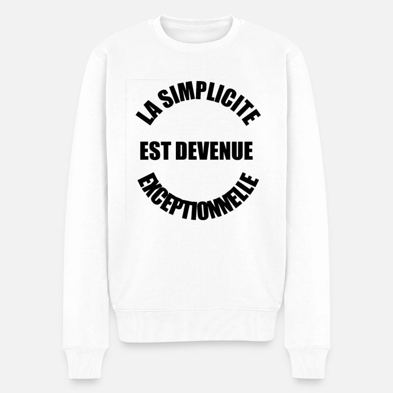 127945707 317515175 simplicite jpe1 - Pull Premium bio Homme - blanc