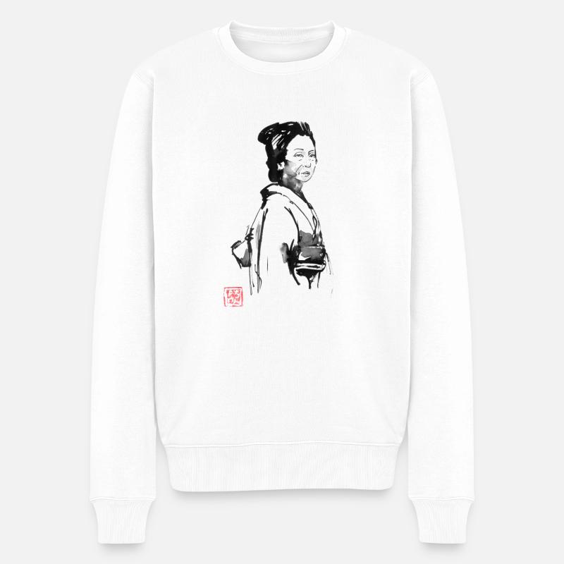 old lady - Pull Premium bio Homme - blanc