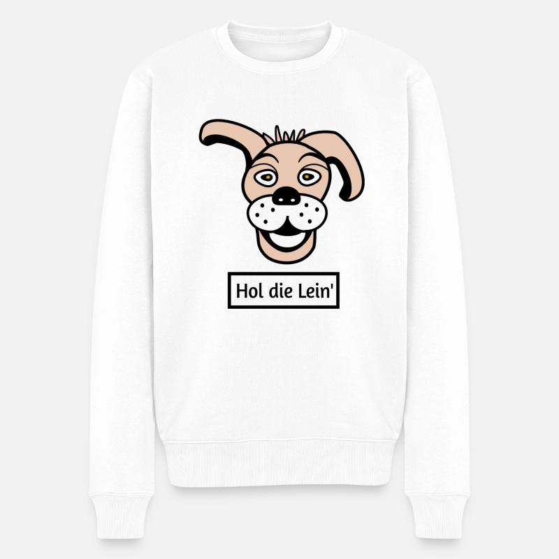 Hol de line - Männer Premium Bio Pullover - Weiß