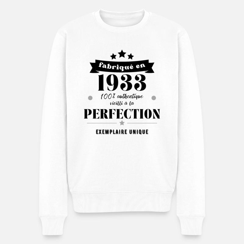 fabriqué en 1933 - Pull Premium bio Homme - blanc