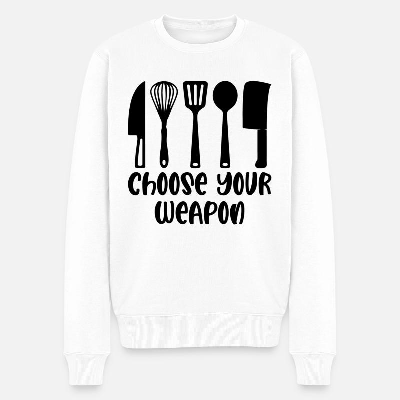 Choose your Weapon - Männer Premium Bio Pullover - Weiß