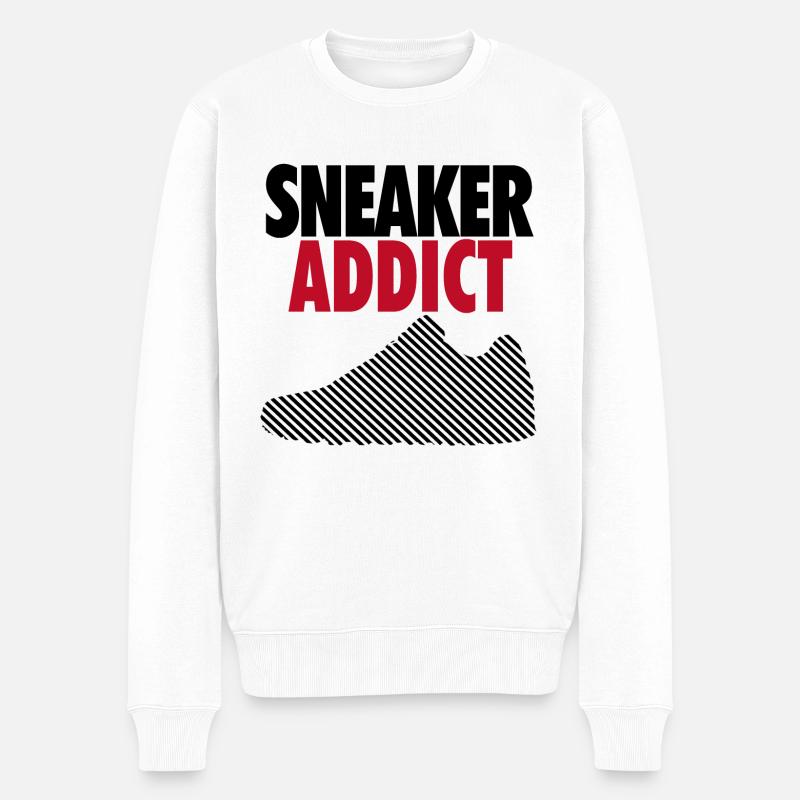 Sneaker Addict - Männer Premium Bio Pullover - Weiß