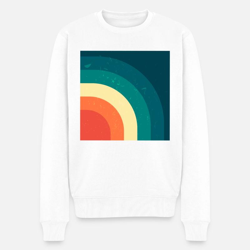 "Vintage 3" - Økologisk premium-sweatshirt til mænd - hvid