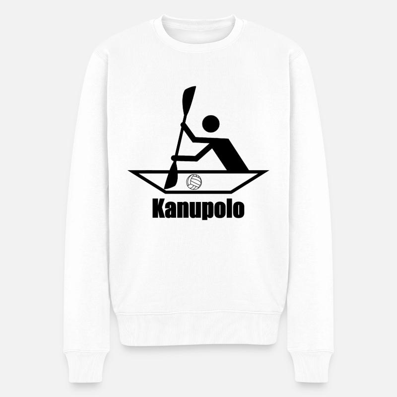 Kanupolo - coolster Wassersport - Männer Premium Bio Pullover - Weiß
