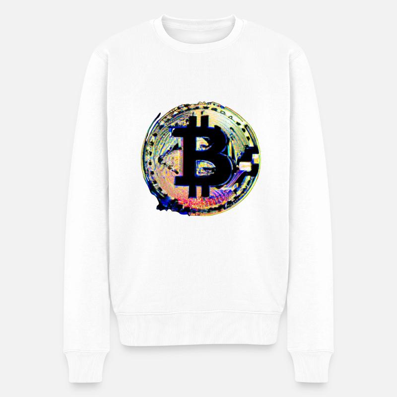 Bitcoin 3.1 - Männer Premium Bio Pullover - Weiß