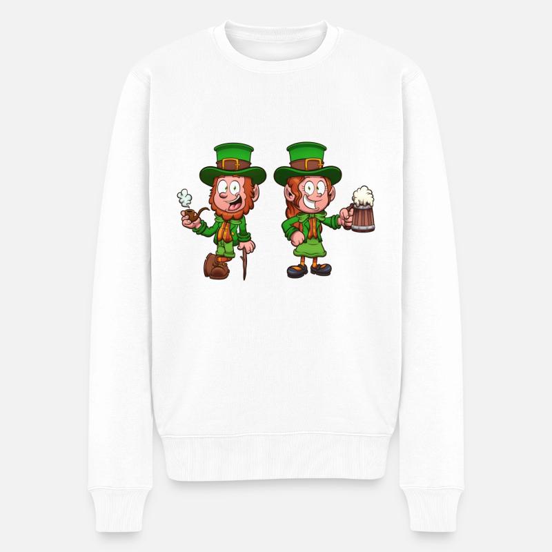 Kobolde - Männer Premium Bio Pullover - Weiß