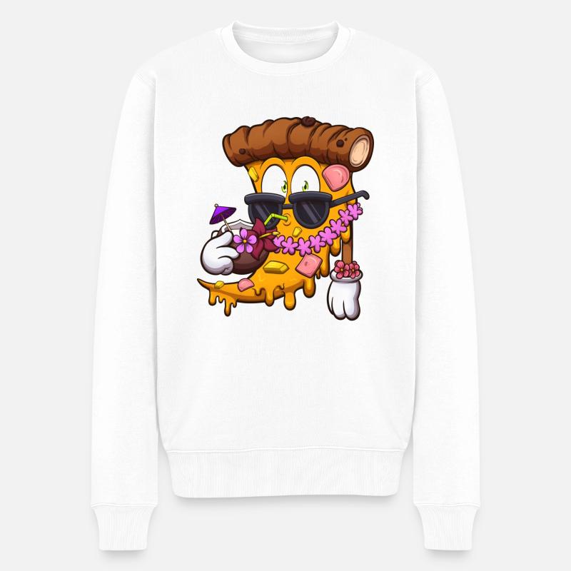 Pizza hawaïenne - Pull Premium bio Homme - blanc