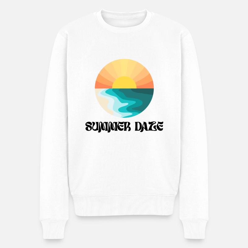 Summer Daze - Männer Premium Bio Pullover - Weiß
