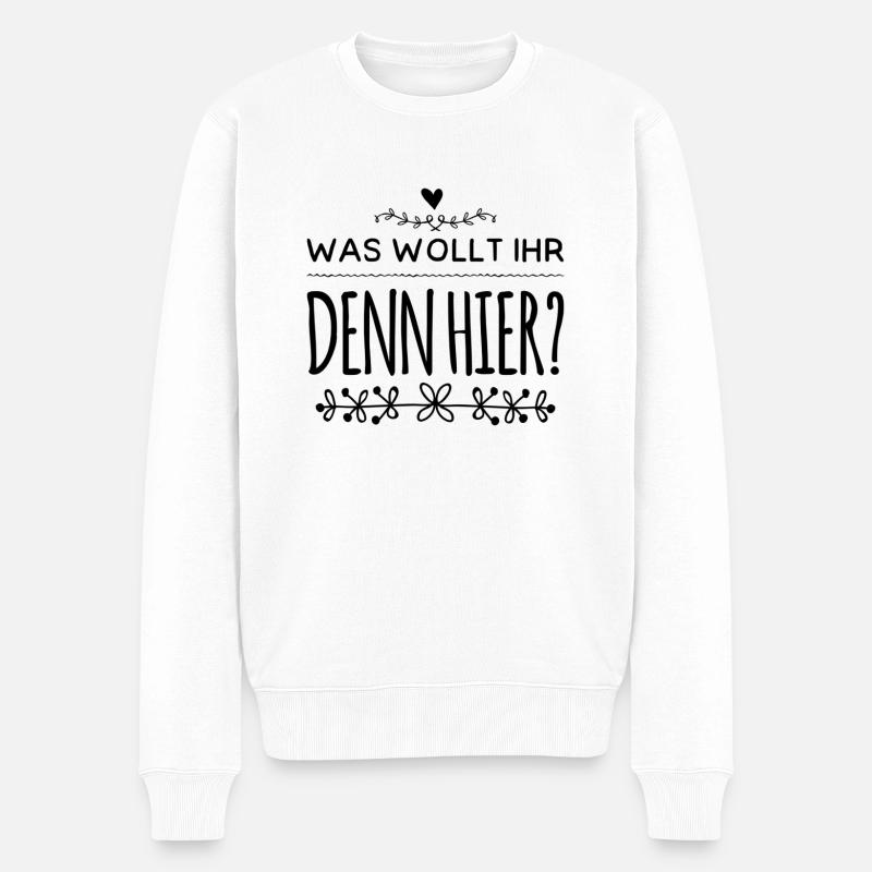 geht noch nicht - Männer Premium Bio Pullover - Weiß
