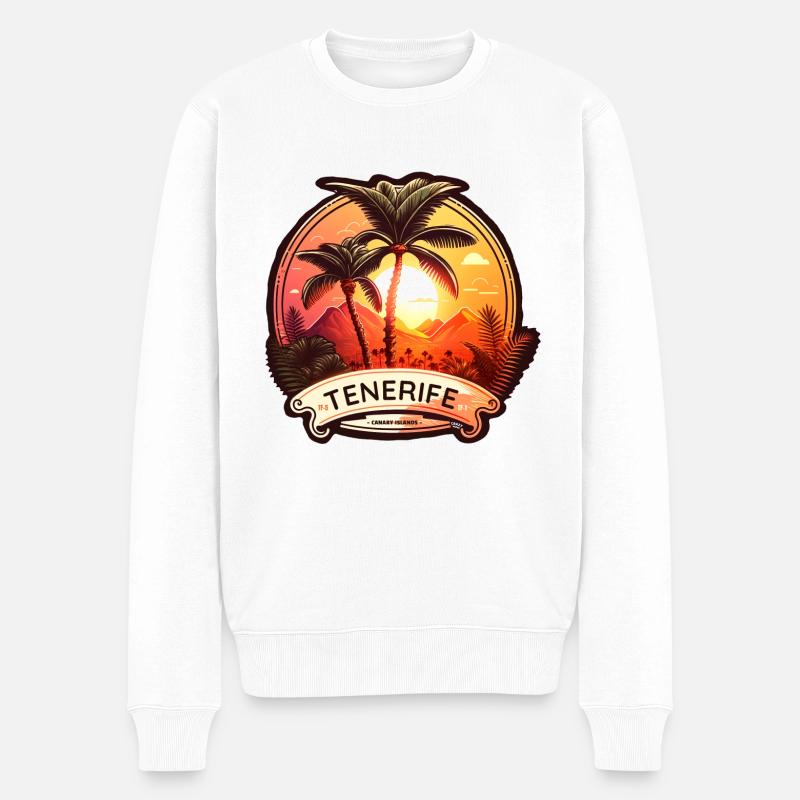Teneriffa von TF-5 bis TF-1 - Männer Premium Bio Pullover - Weiß