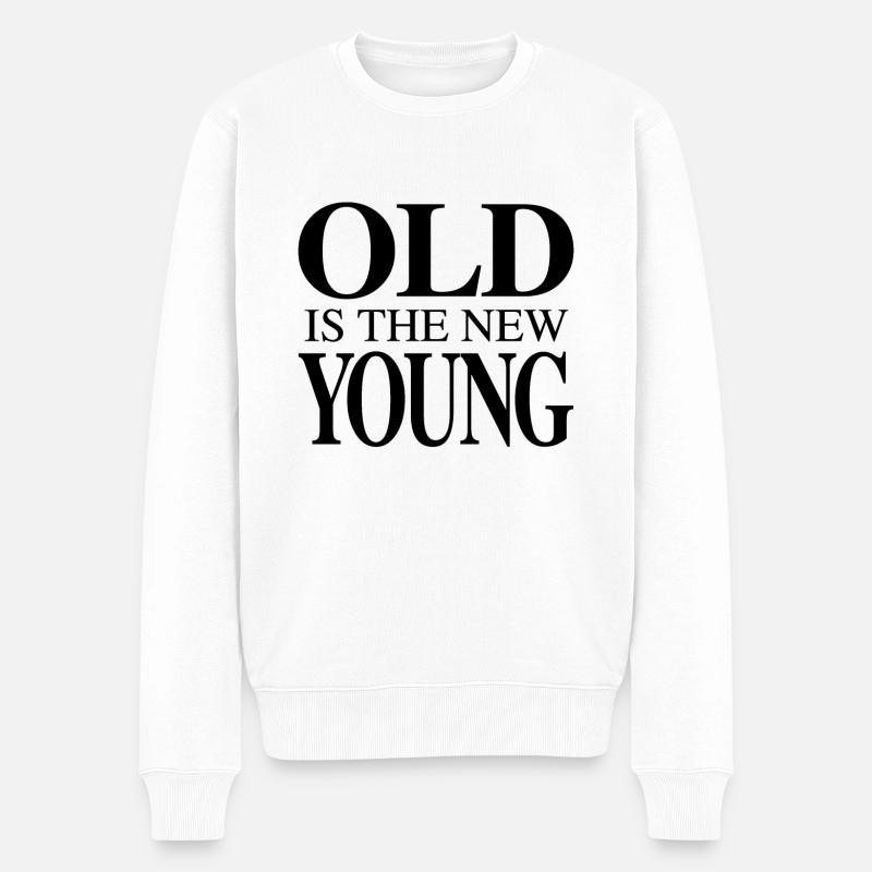 Old is the new young - Männer Premium Bio Pullover - Weiß