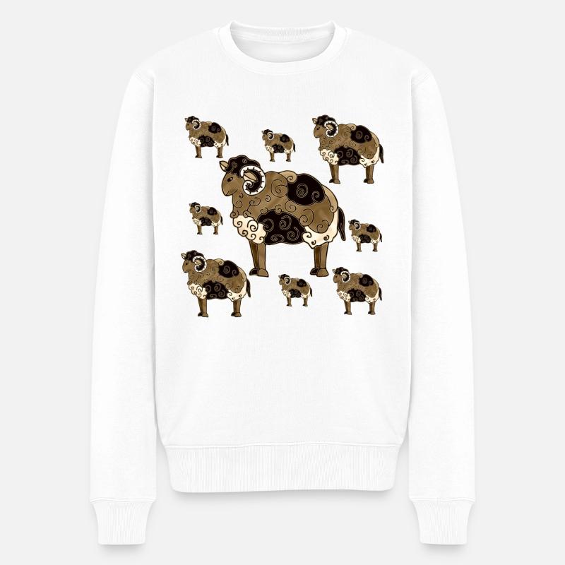 Béliers - Pull Premium bio Homme - blanc