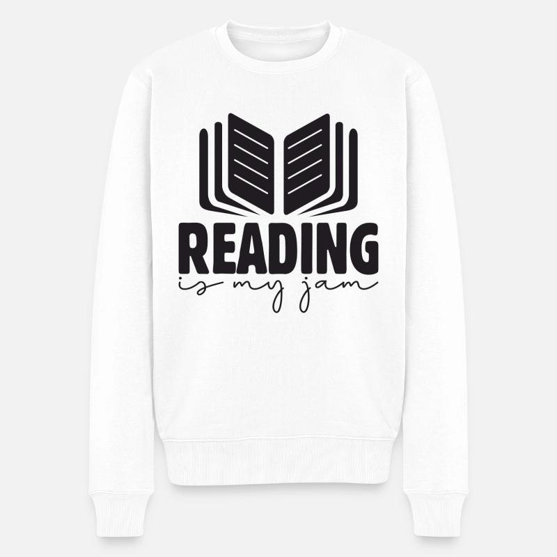 La lecture est ma confiture - Pull Premium bio Homme - blanc