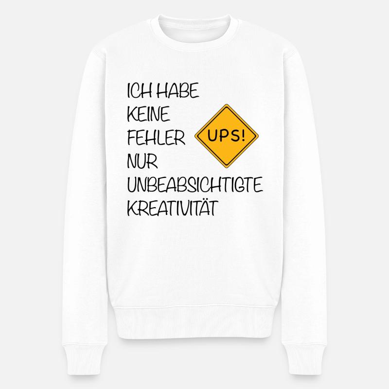 Keine Fehler - Männer Premium Bio Pullover - Weiß