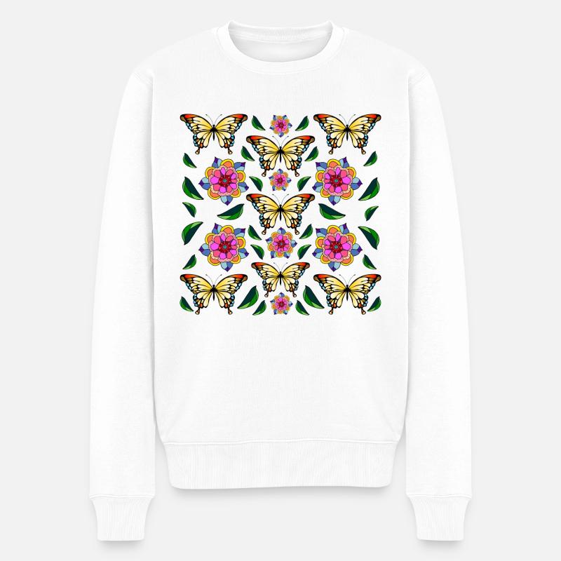 Papillon - Pull Premium bio Homme - blanc