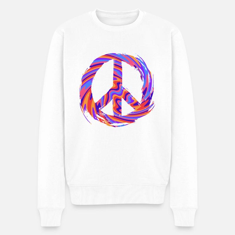Signe de paix - Pull Premium bio Homme - blanc