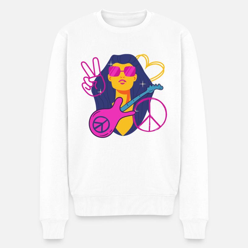 Hippie - Pull Premium bio Homme - blanc