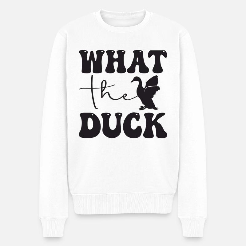 Qu’est-ce que le canard - Pull Premium bio Homme - blanc
