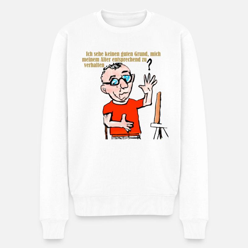 2023 03 09 20 15 03 - Männer Premium Bio Pullover - Weiß