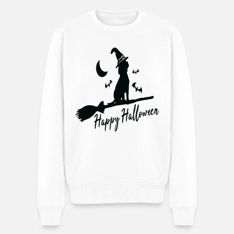 Happy Halloween - Männer Premium Bio Pullover - Weiß
