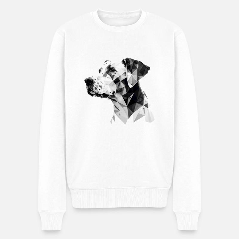 CHIEN - Pull Premium bio Homme - blanc