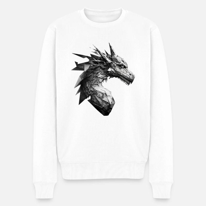 DRAGON - Männer Premium Bio Pullover - Weiß