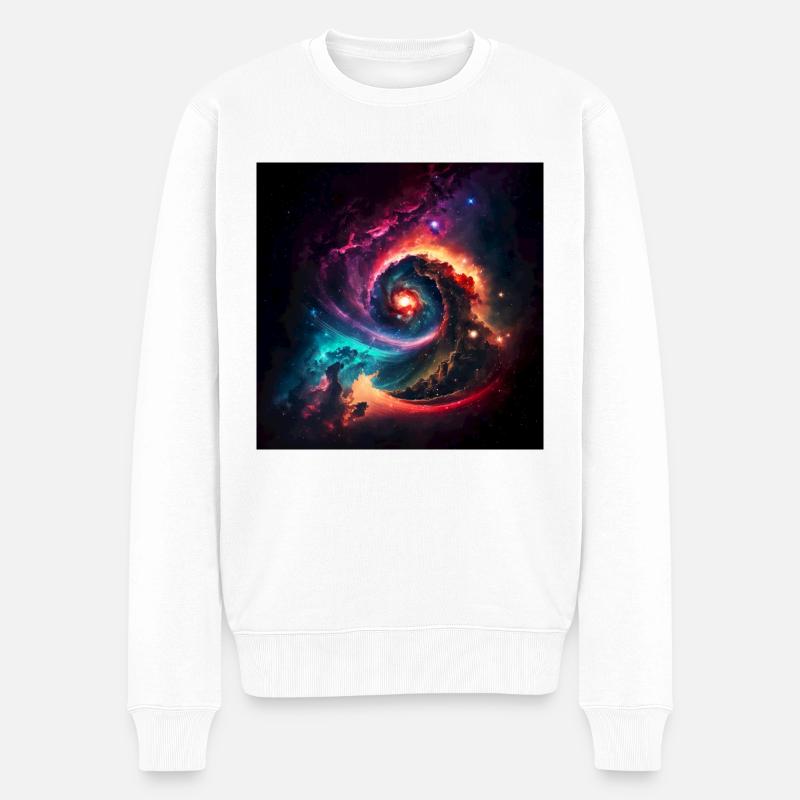 Kosmisches Universum n°3 - Männer Premium Bio Pullover - Weiß