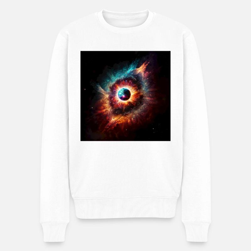 Kosmisches Universum n°11 - Männer Premium Bio Pullover - Weiß