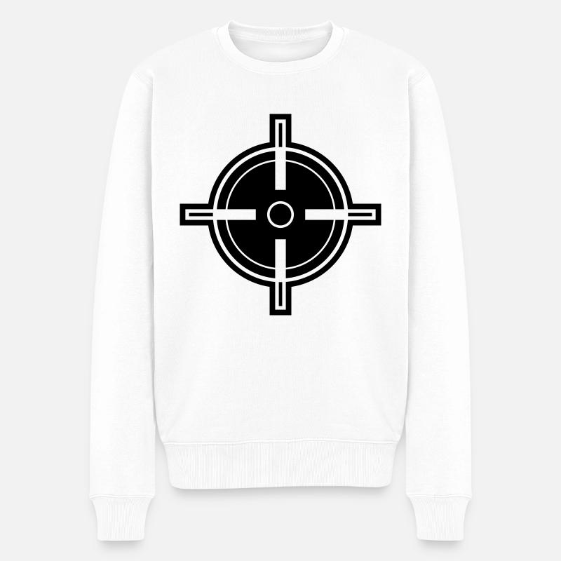 fadenkreuz 01 - Männer Premium Bio Pullover - Weiß