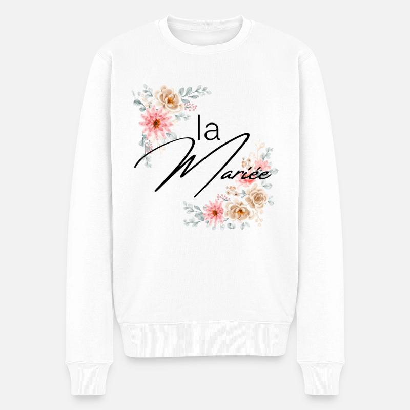 La mariée floral - Pull Premium bio Homme - blanc