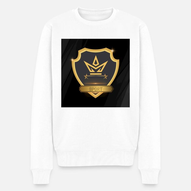 Logo, Design - Pull Premium bio Homme - blanc