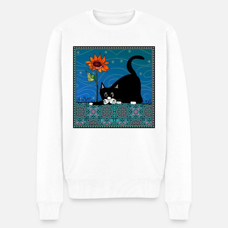 Chat - Pull Premium bio Homme - blanc