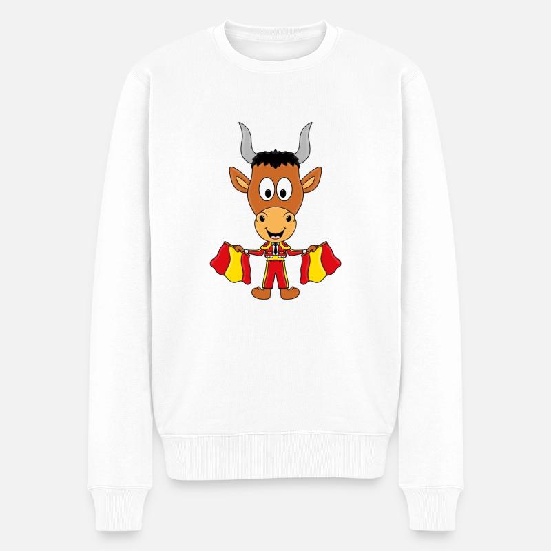 TORERO - STIER - SPANIEN - TIER - Männer Premium Bio Pullover - Weiß