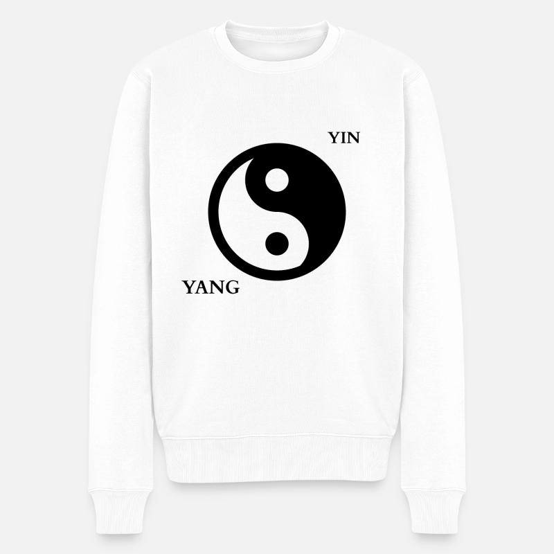 Symbole Yin et Yang - Pull Premium bio Homme - blanc