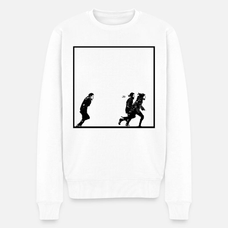 Scène Ulysse Priamo et Ménélas - Pull Premium bio Homme - blanc