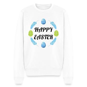 Happy Easter Easter Egg - Men's Premium Organic Jumper - white - Front - Thijin (182cm)