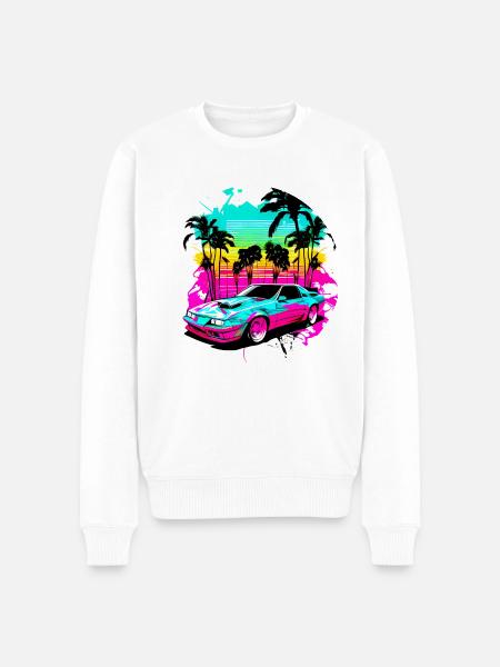 Miami Car 1 - Men's Premium Organic Jumper - white