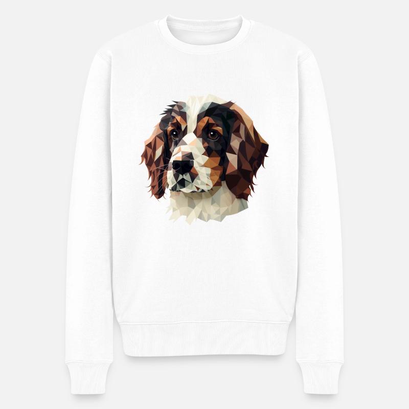PUPPY - Männer Premium Bio Pullover - Weiß