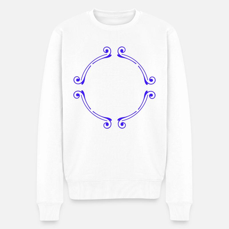 nice round Frame | Vectorgraphic - Männer Premium Bio Pullover - Weiß