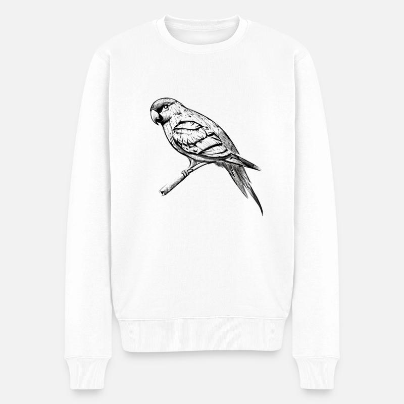 Budgerigar Bird Bird Propriétaire Cockatiel - Pull Premium bio Homme - blanc