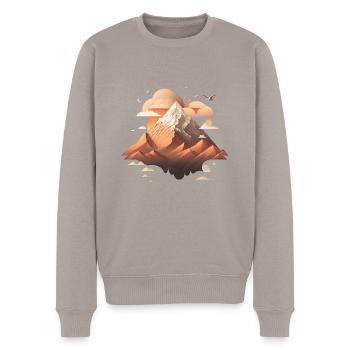 SURREAL - Men's Premium Organic Jumper - taupe - Front - Nico (187cm)