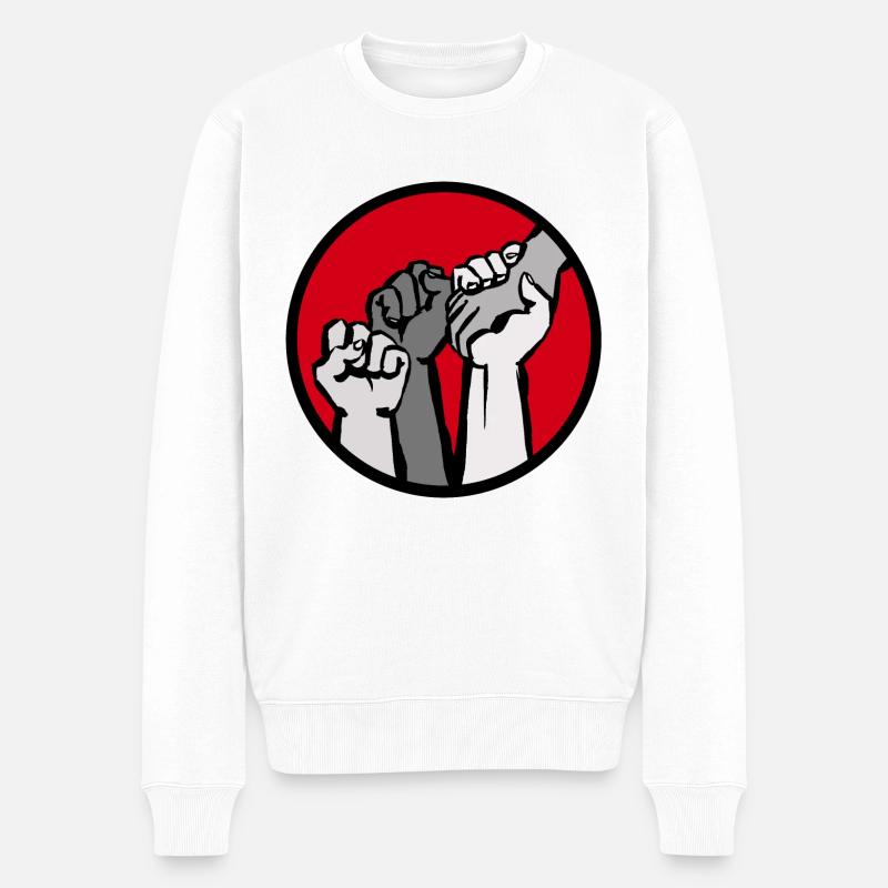 poings3c - Pull Premium bio Homme - blanc