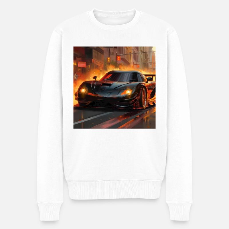 car word - Männer Premium Bio Pullover - Weiß