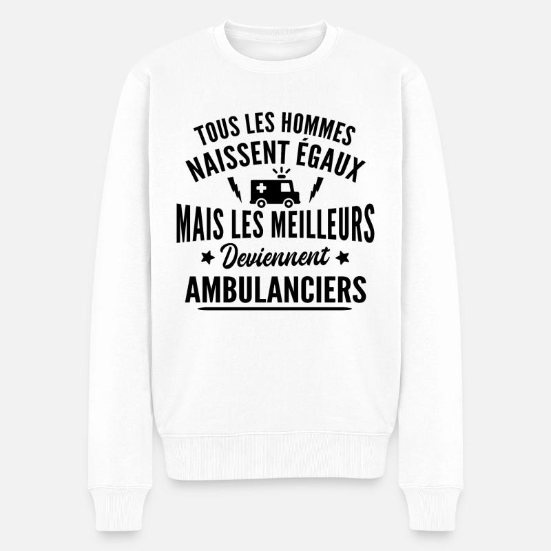 les meilleurs sont ambulanciers / ambulancier - Pull Premium bio Homme - blanc