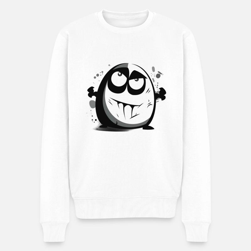 Wütende Knolle - Männer Premium Bio Pullover - Weiß