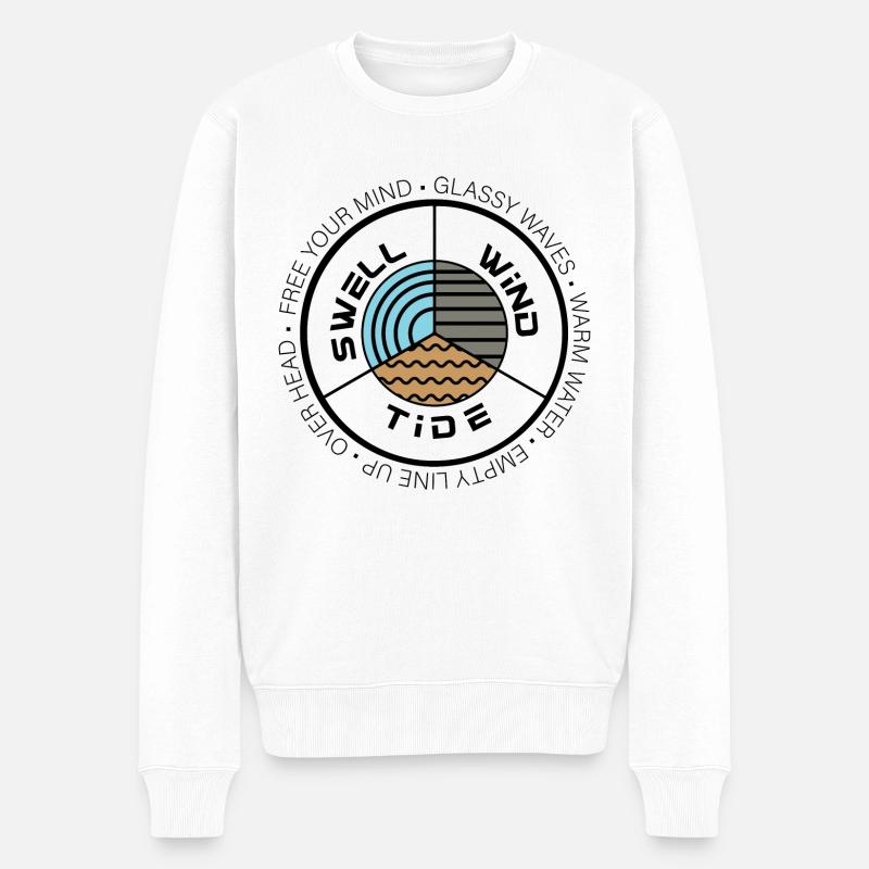 Surfing Surfboard Surfer Idée cadeau - Pull Premium bio Homme - blanc