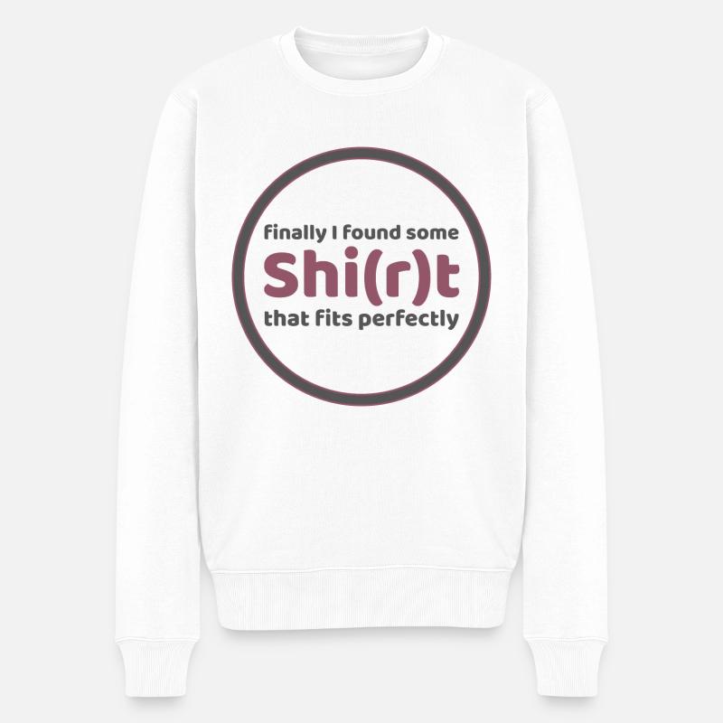 finally - Männer Premium Bio Pullover - Weiß