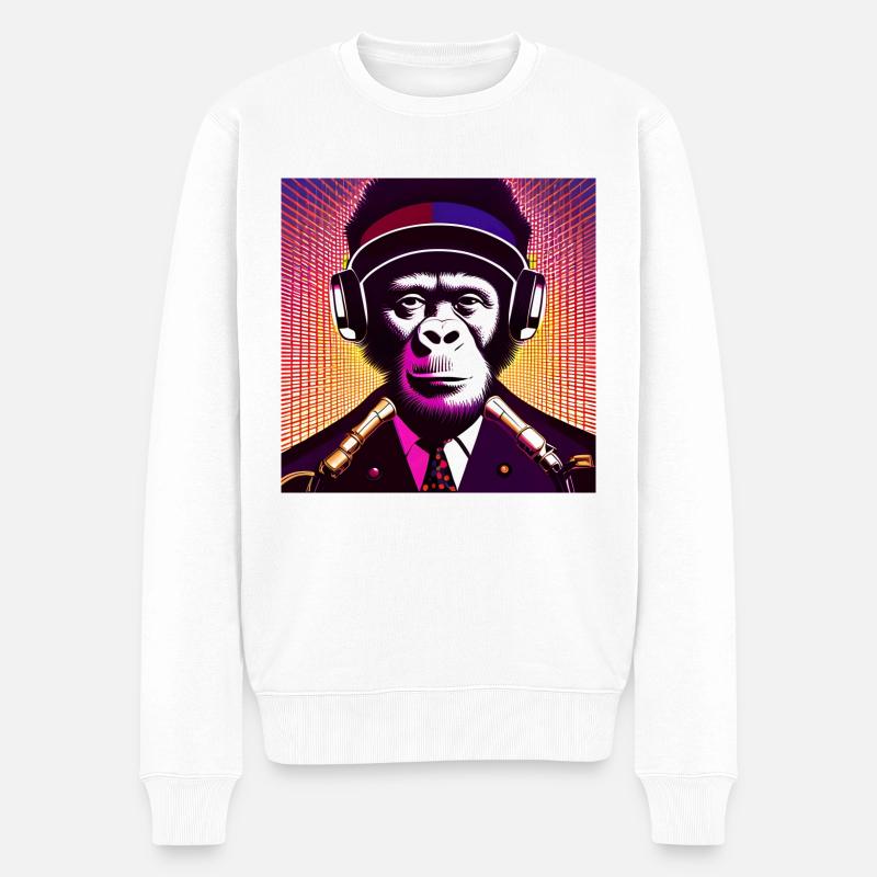 Singe président - Pull Premium bio Homme - blanc