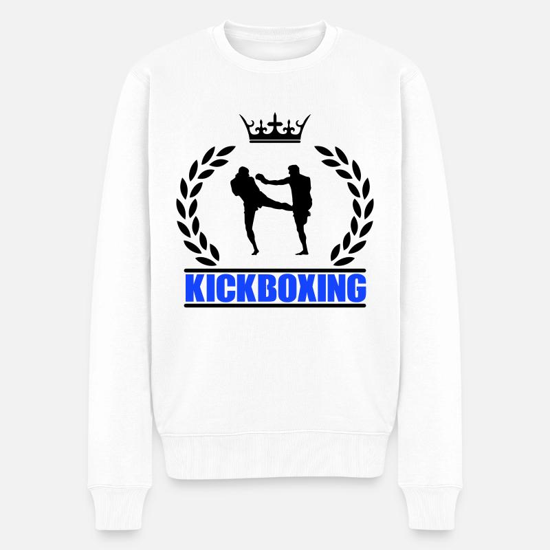 kickboxing - Männer Premium Bio Pullover - Weiß